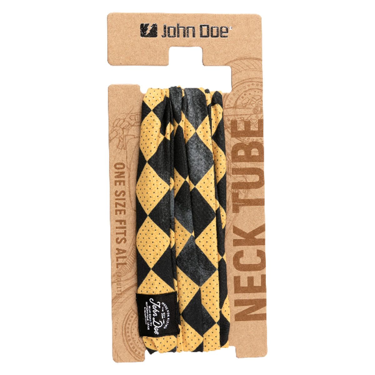 John Doe Multifunctional Neck Tube Race Flag Yellow / Black