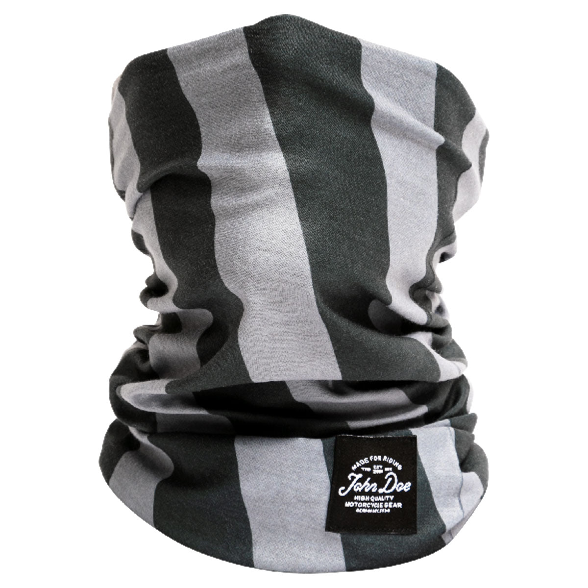 John Doe Multifunctional Neck Tube Stripes Black / Grey - FREE UK Shipping, FREE 365 Day Returns | Moto Central