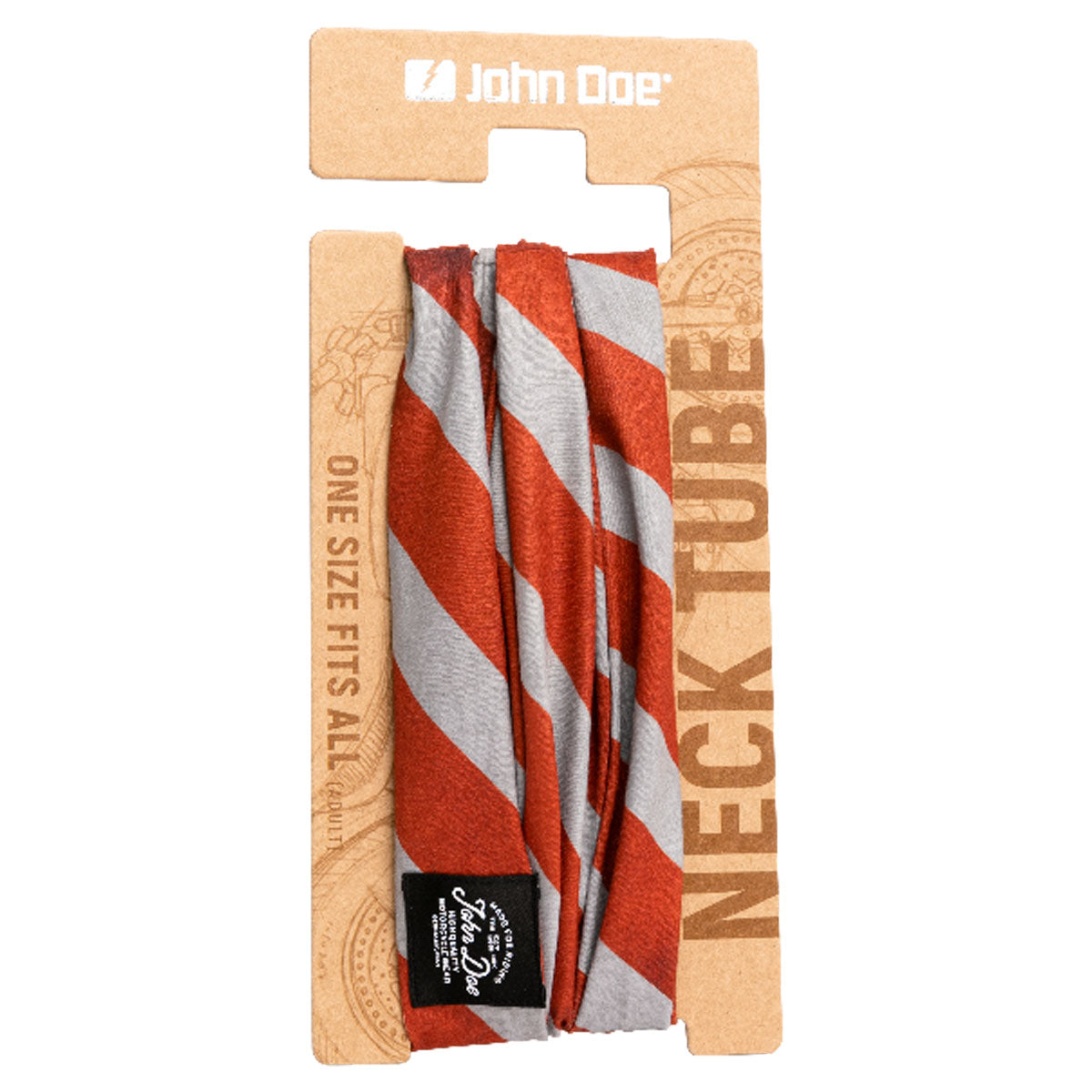 John Doe Multifunctional Neck Tube Stripes Red / White