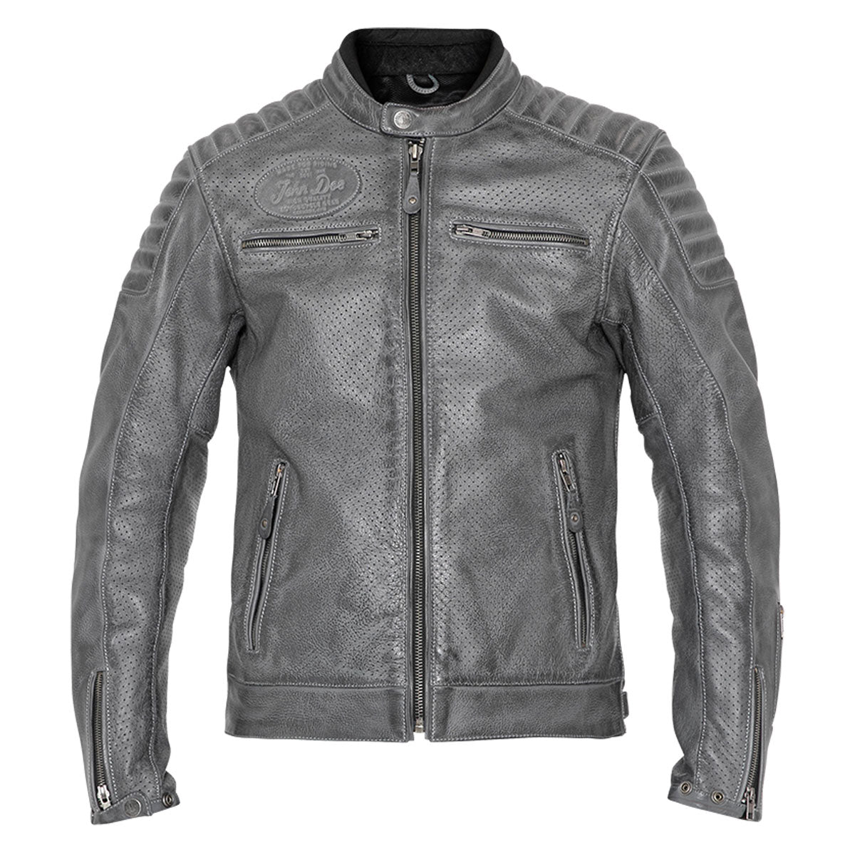 John Doe Storm Leather Jacket Grey