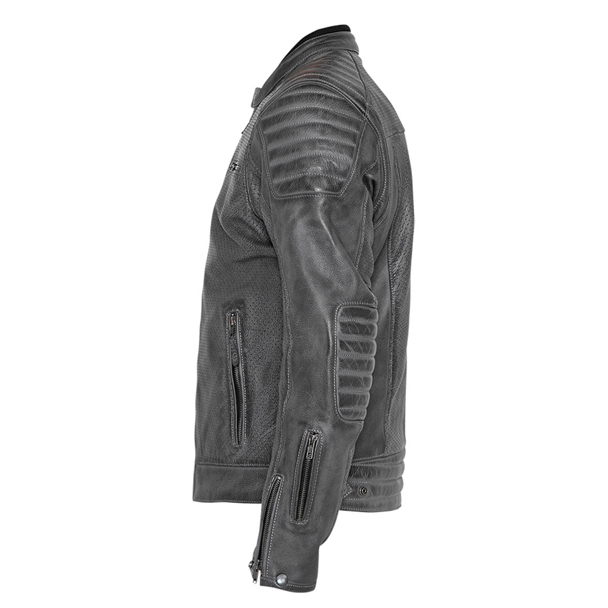 John Doe Storm Leather Jacket Grey