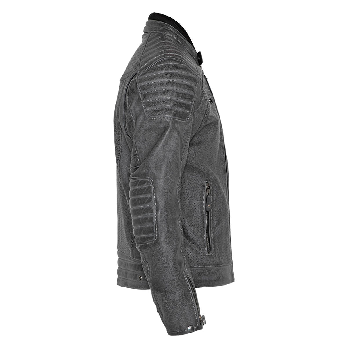 John Doe Storm Leather Jacket Grey