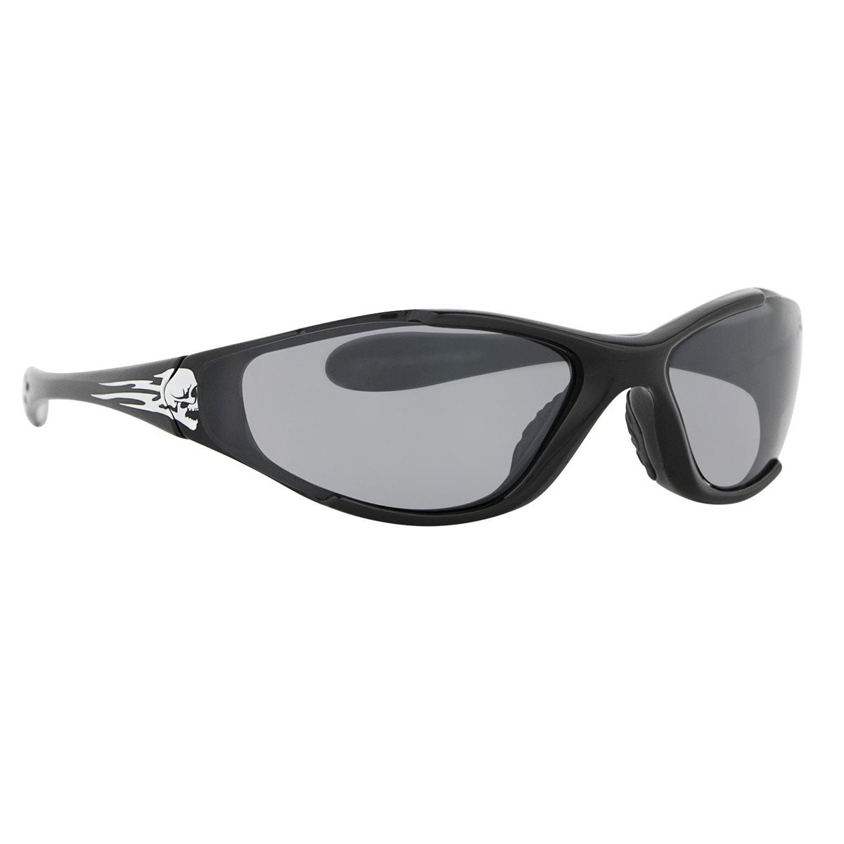 John Doe Memphis Skull Sunglasses Black With Grey Lenses - FREE UK Shipping, FREE 365 Day Returns | Moto Central