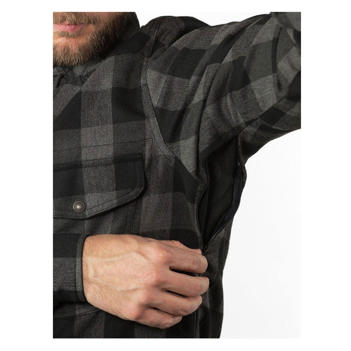 John Doe Motoshirt Protective Overshirt With XTM Fiber Grey / Black  - FREE UK Shipping, FREE 365 Day Returns | Moto Central