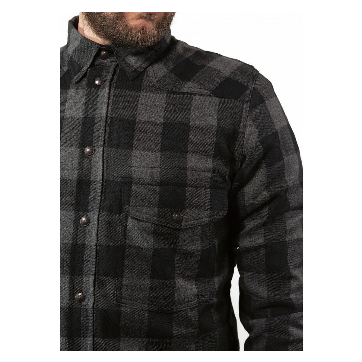 John Doe Motoshirt Protective Overshirt With XTM Fiber Grey / Black  - FREE UK Shipping, FREE 365 Day Returns | Moto Central