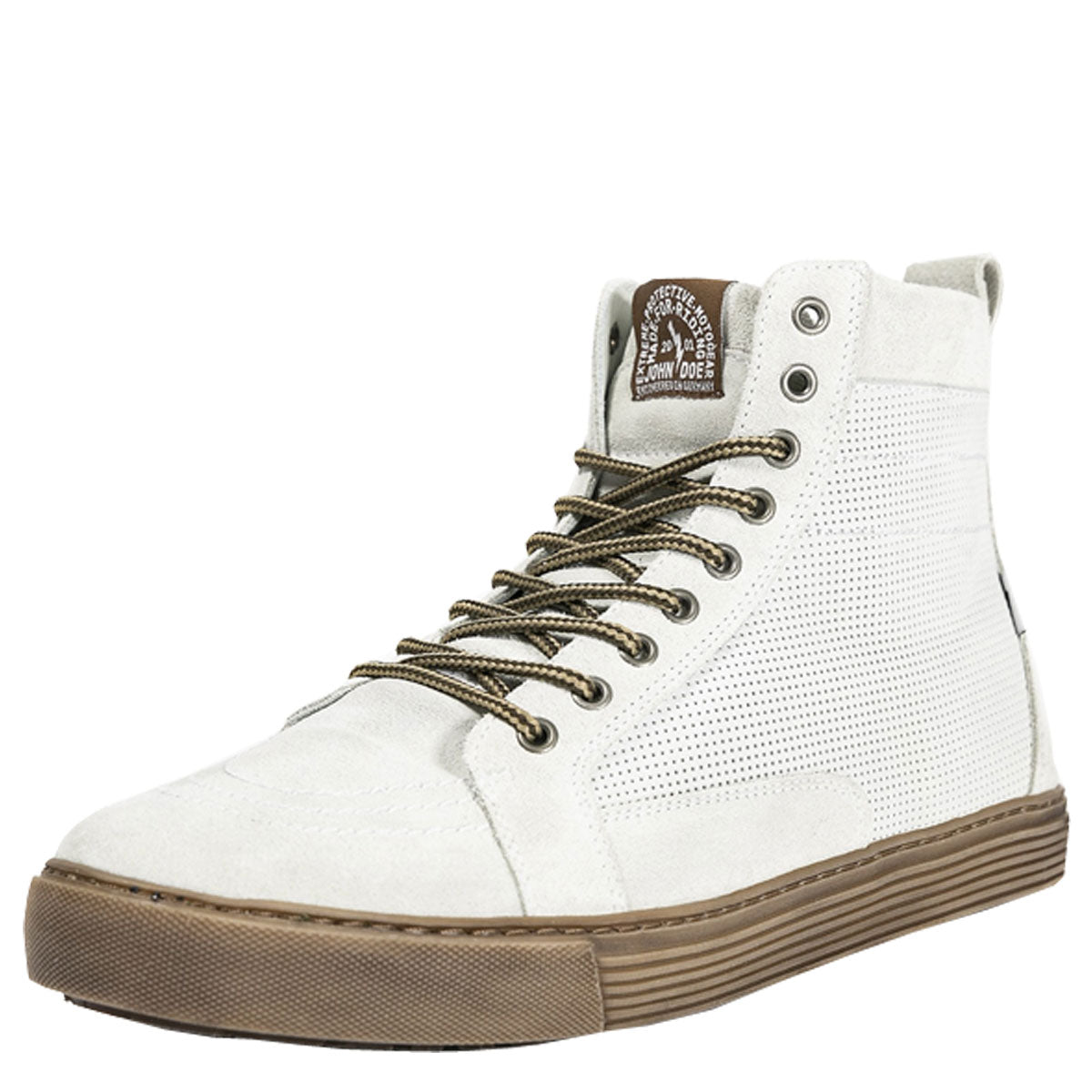 John Doe Neo Riding Sneakers White / Brown  - FREE UK Shipping, FREE 365 Day Returns | Moto Central