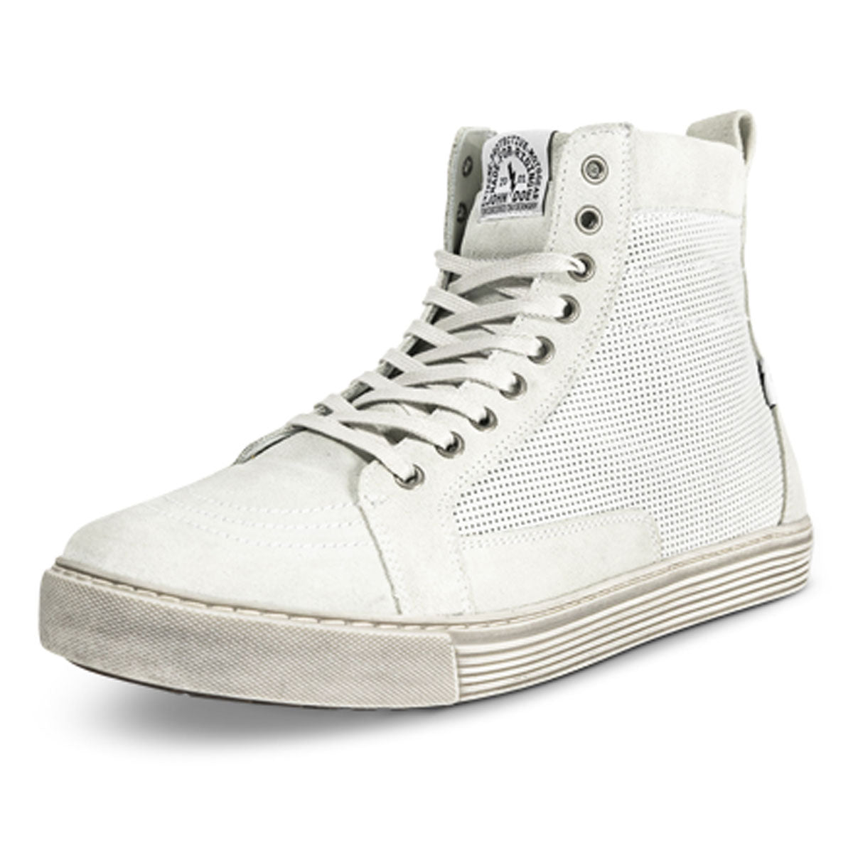 John Doe Neo Riding Sneakers White / White  - FREE UK Shipping, FREE 365 Day Returns | Moto Central