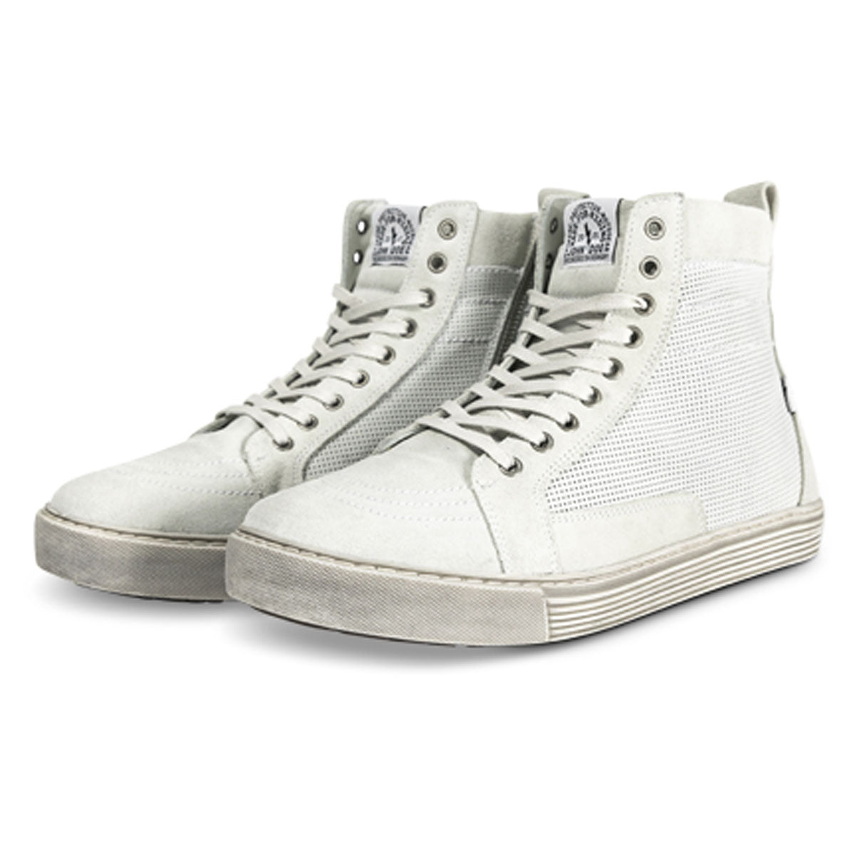 John Doe Neo Riding Sneakers White / White - FREE UK Shipping, FREE 365 Day Returns | Moto Central