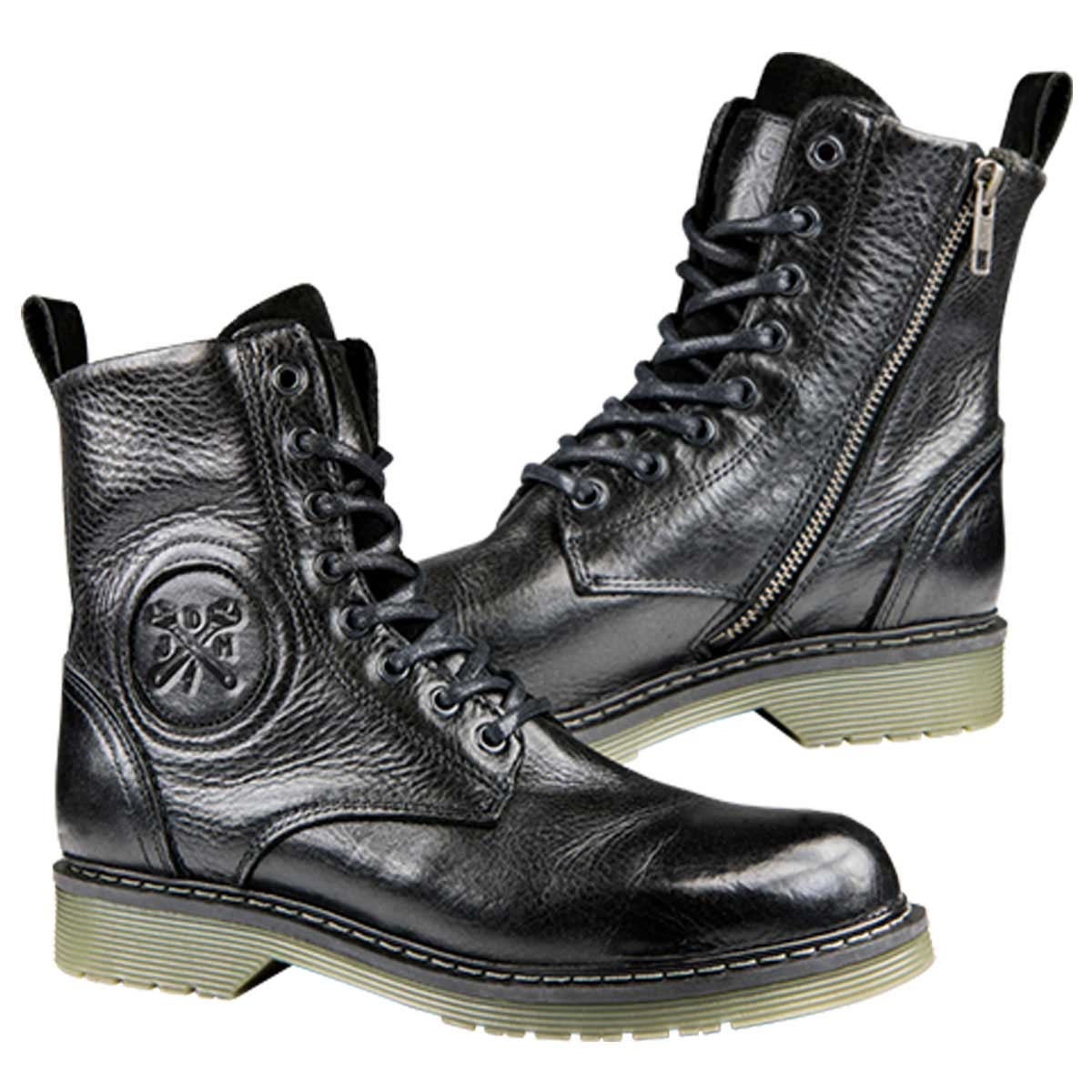 John Doe Sixty Leather Boots Black - FREE UK Shipping, FREE 365 Day Returns | Moto Central