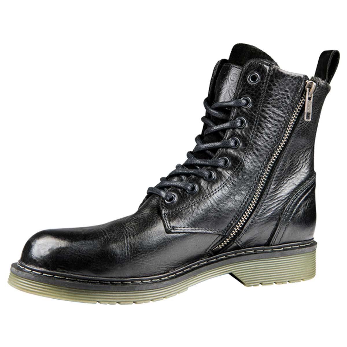 John Doe Sixty Leather Boots Black - FREE UK Shipping, FREE 365 Day Returns | Moto Central