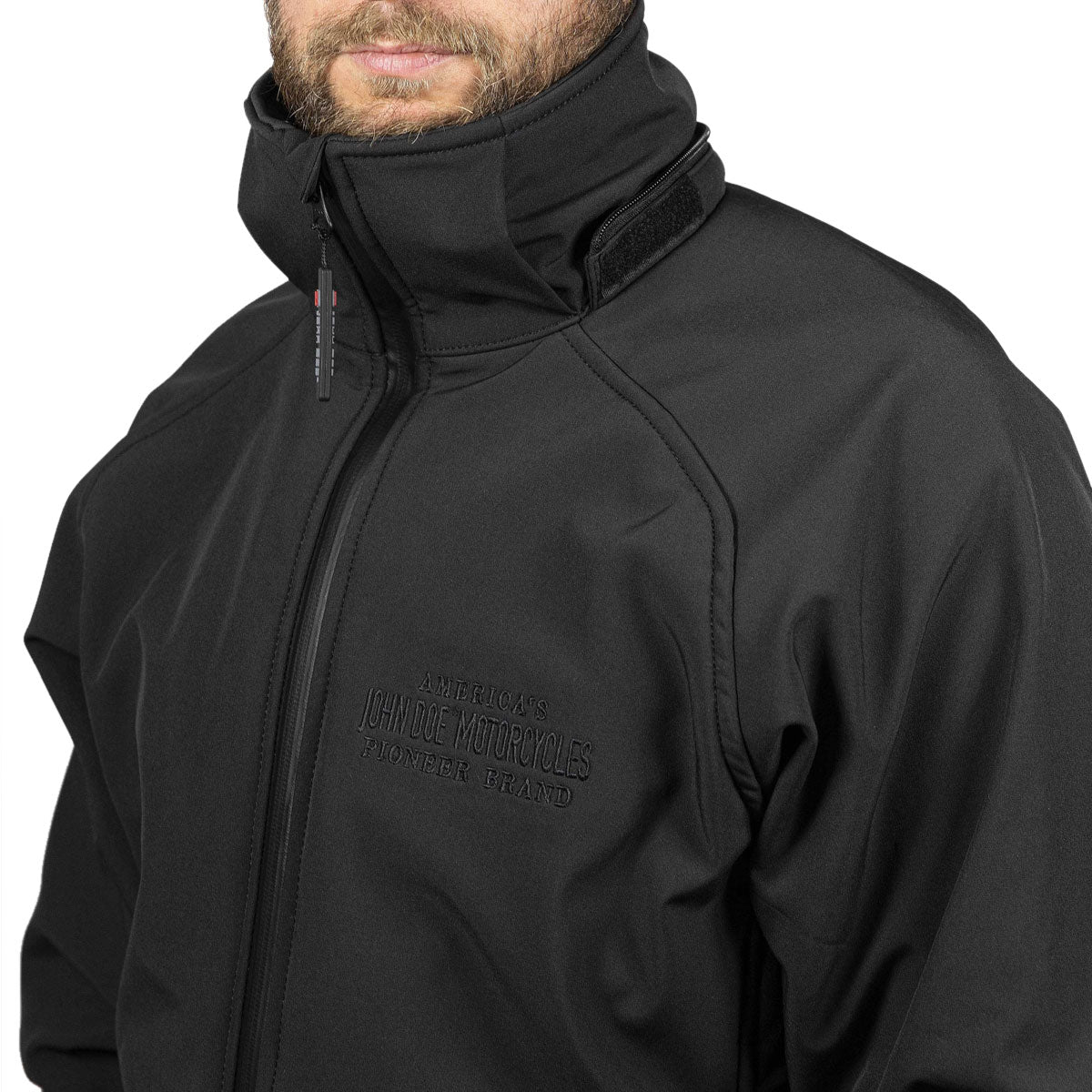 John Doe Softshell 2 In 1 Hooded Textile Jacket With XTM Fiber Black  - FREE UK Shipping, FREE 365 Day Returns | Moto Central