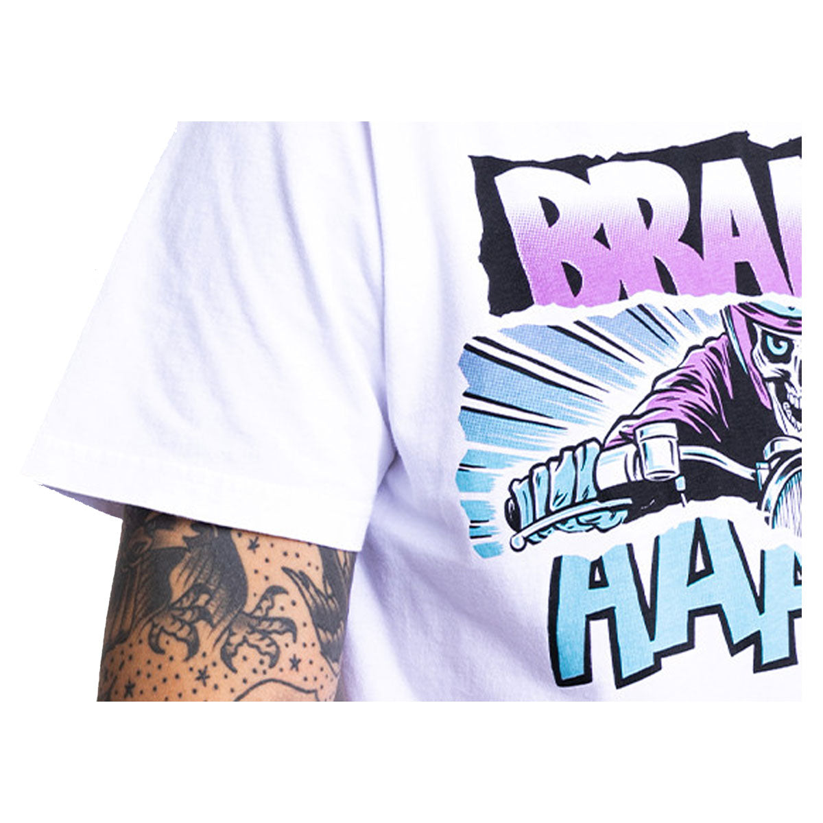 John Doe Braaaap V2.0 T-Shirt White  - FREE UK Shipping, FREE 365 Day Returns | Moto Central