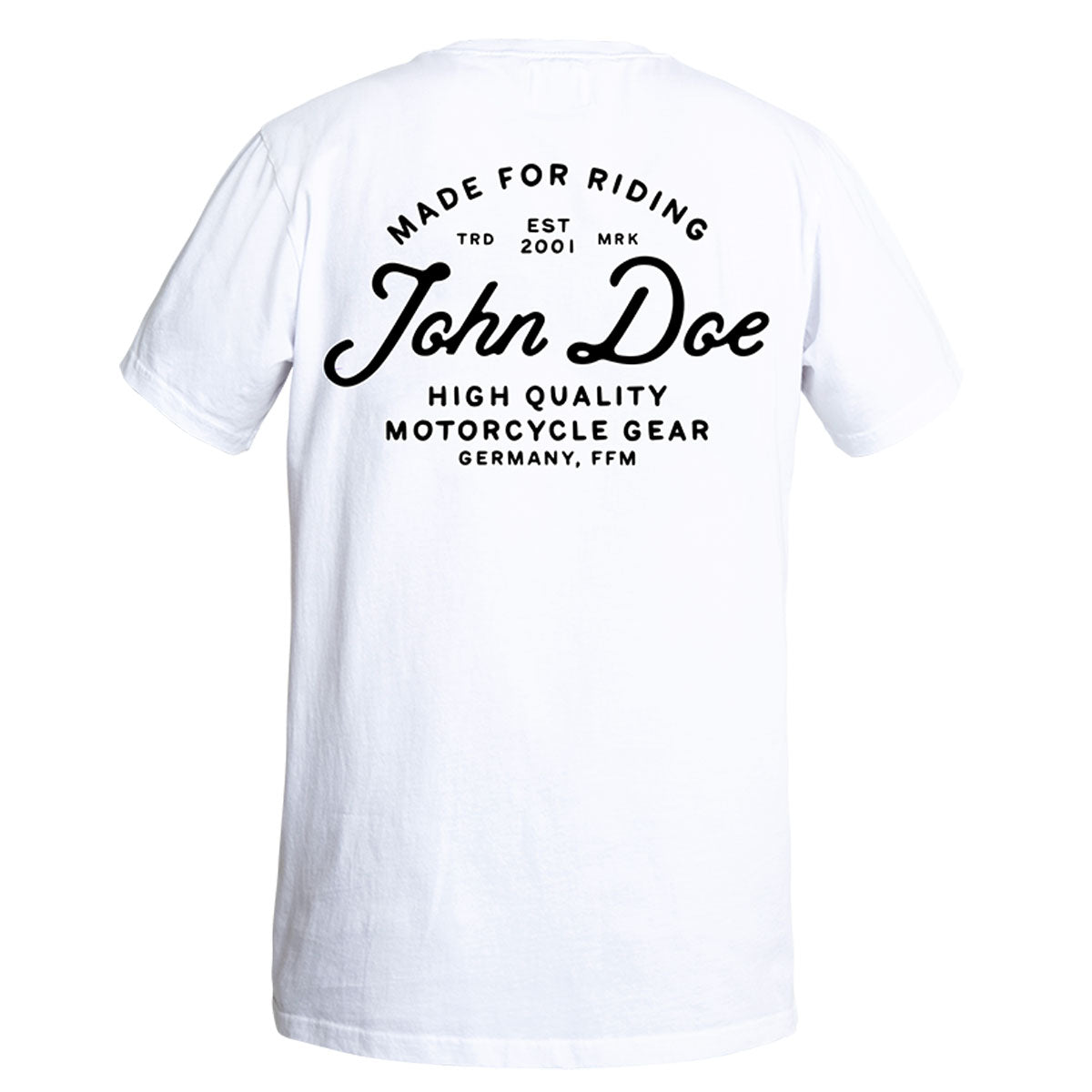 John Doe JD Lettering T-Shirt White  - FREE UK Shipping, FREE 365 Day Returns | Moto Central