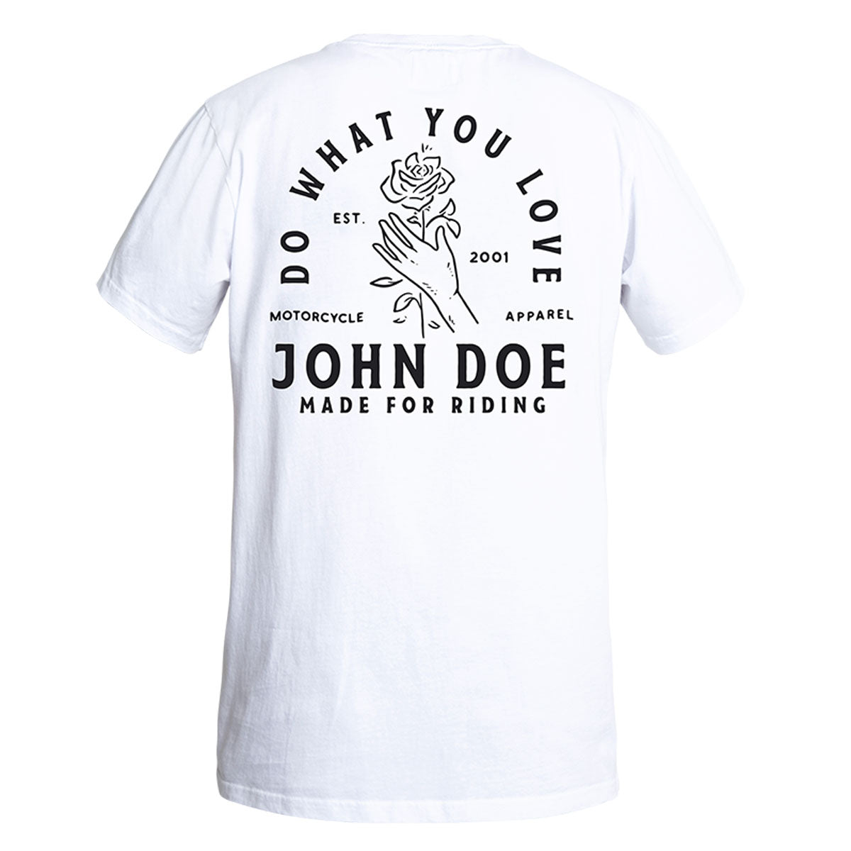 John Doe Rose T-Shirt White - FREE UK Shipping, FREE 365 Day Returns | Moto Central