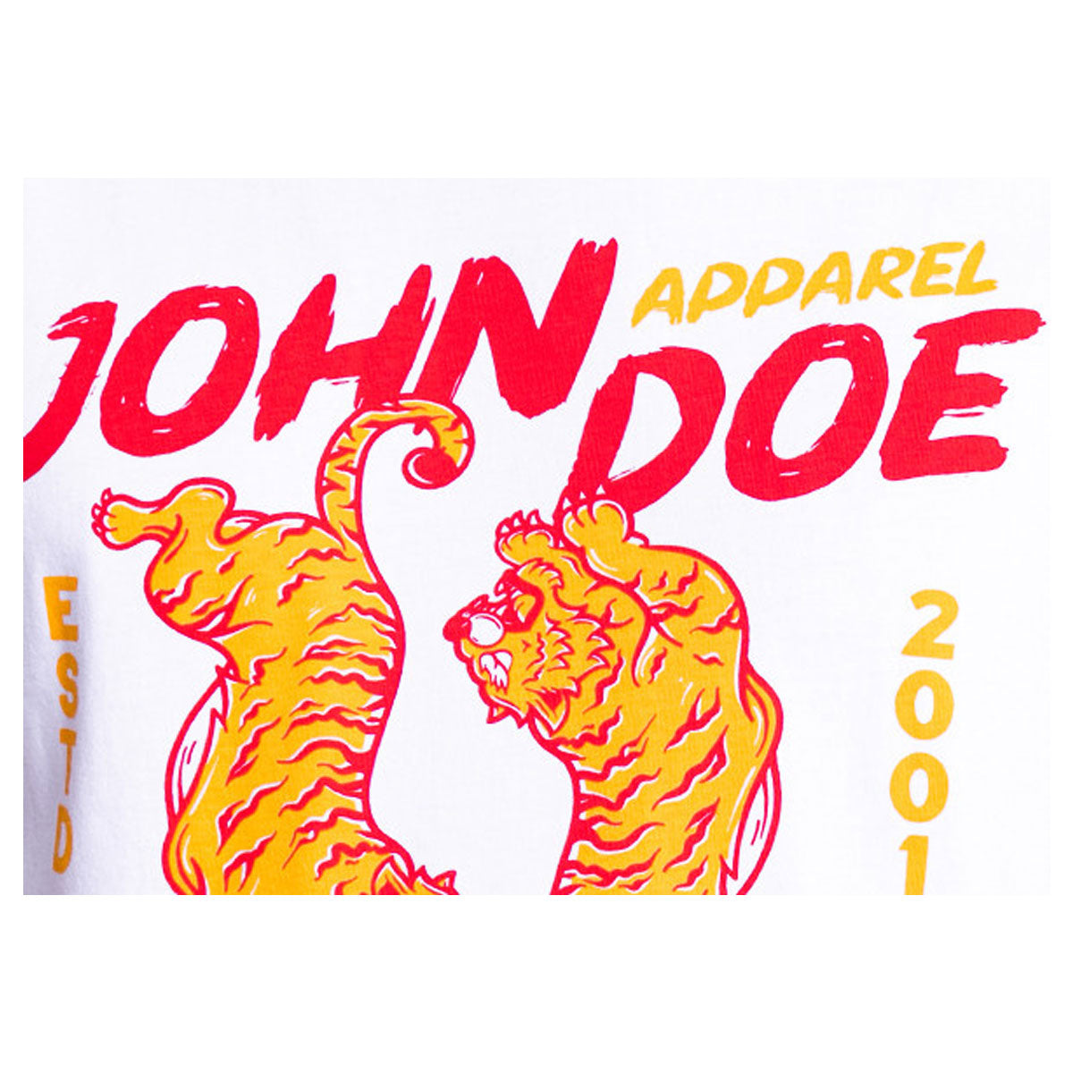 John Doe Tiger 1 T-Shirt White - FREE UK Shipping, FREE 365 Day Returns | Moto Central