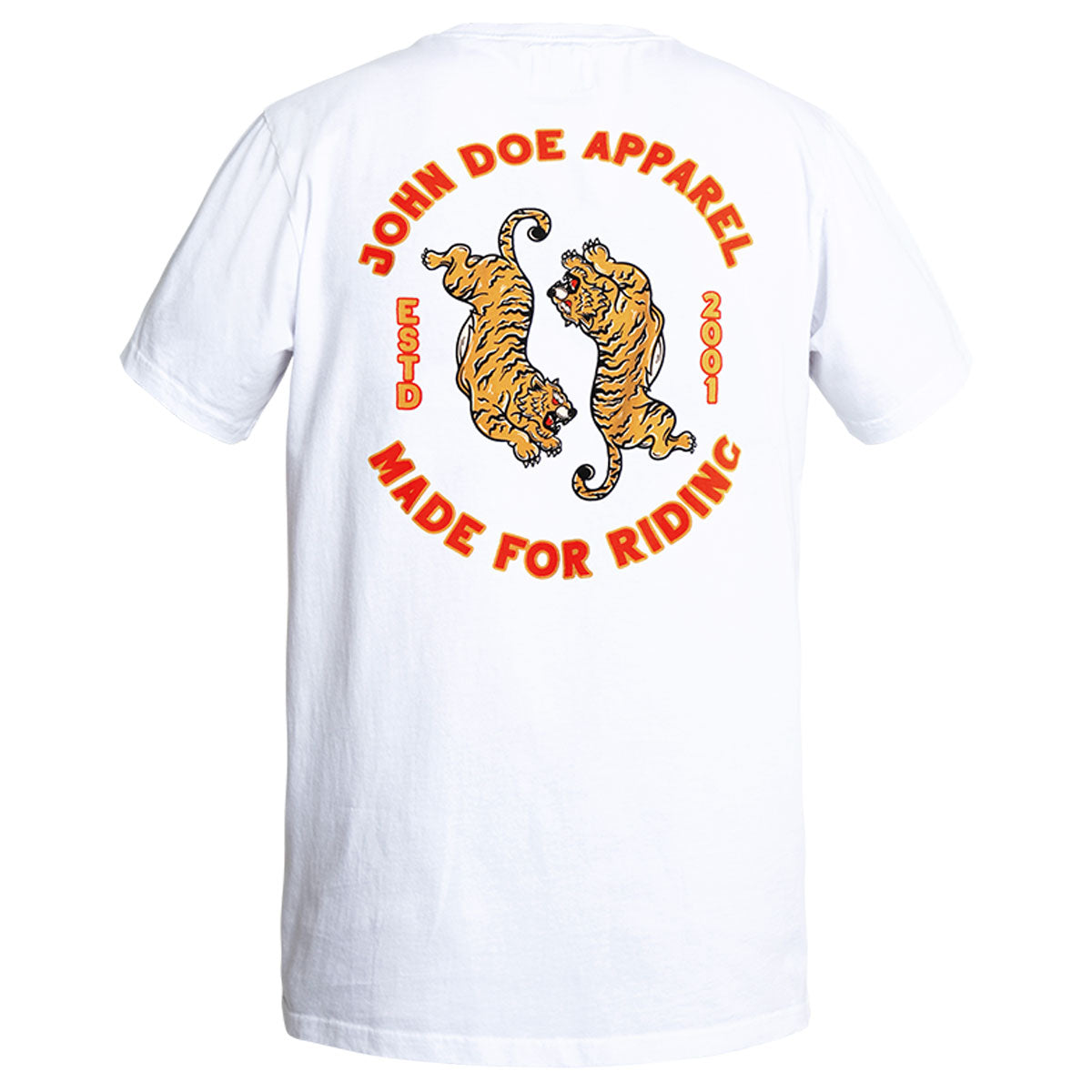 John Doe Tiger 2 T-Shirt White - FREE UK Shipping, FREE 365 Day Returns | Moto Central