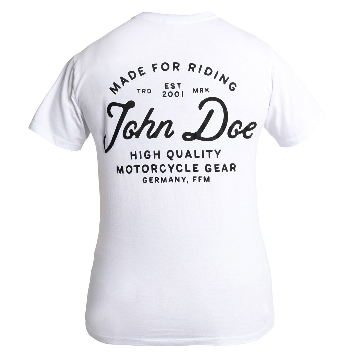 John Doe JD Lettering Ladies T-Shirt White - FREE UK Shipping, FREE 365 Day Returns | Moto Central