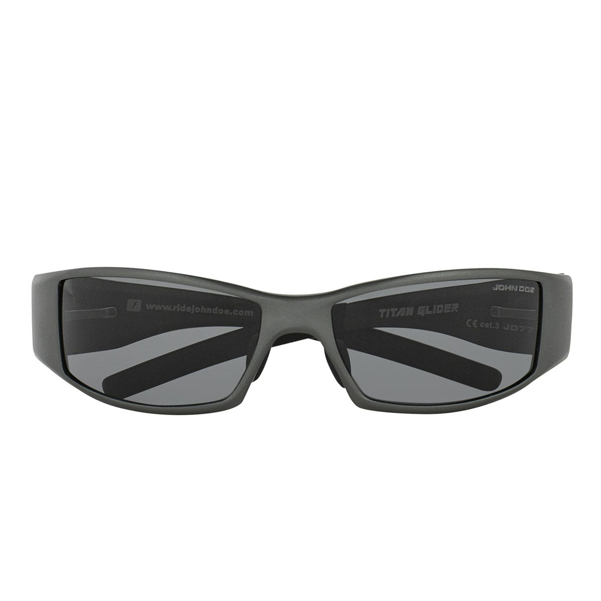 John Doe Titan Glider Sunglasses Black With Grey Lenses - FREE UK Shipping, FREE 365 Day Returns | Moto Central