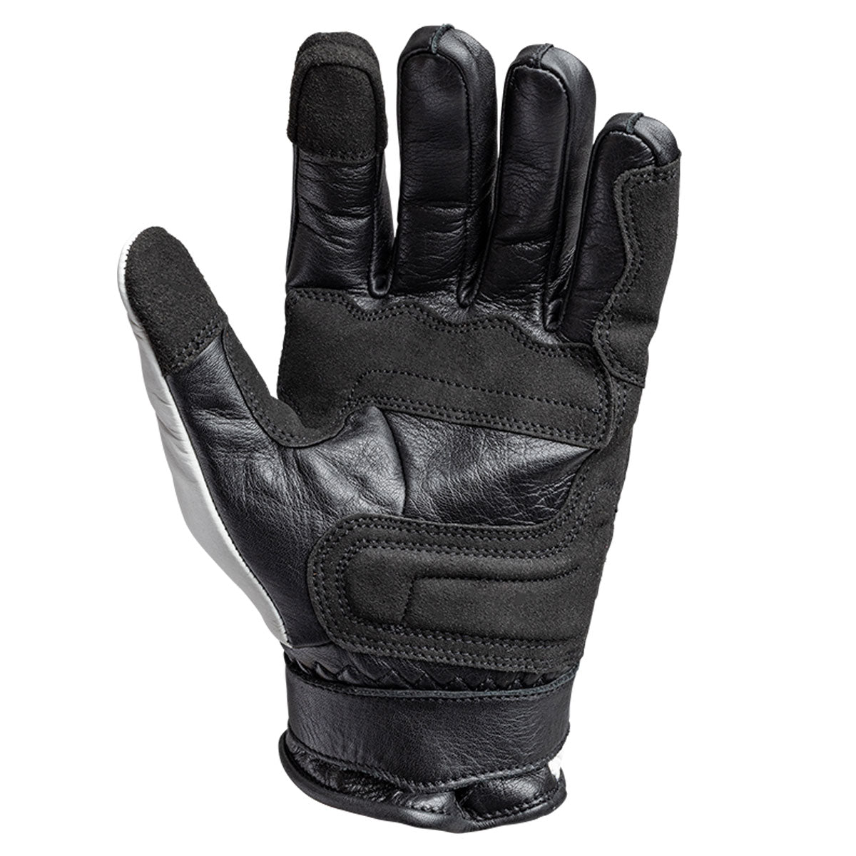 John Doe Tracker XTM Leather Gloves Race White / Black  - FREE UK Shipping, FREE 365 Day Returns | Moto Central