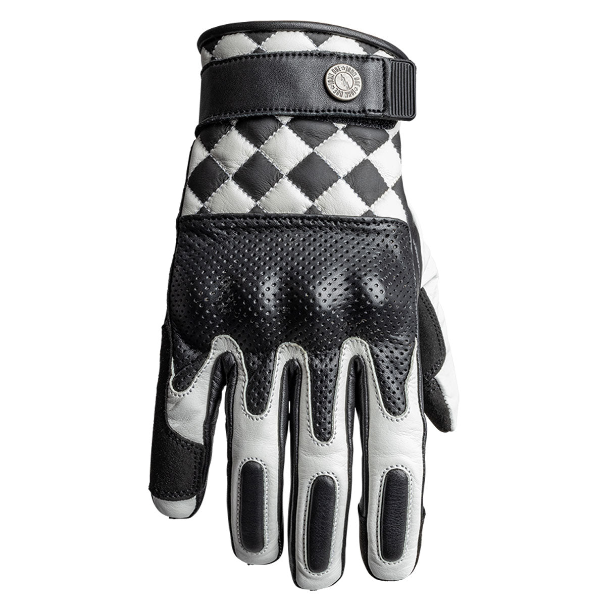 John Doe Tracker XTM Leather Gloves Race White / Black  - FREE UK Shipping, FREE 365 Day Returns | Moto Central