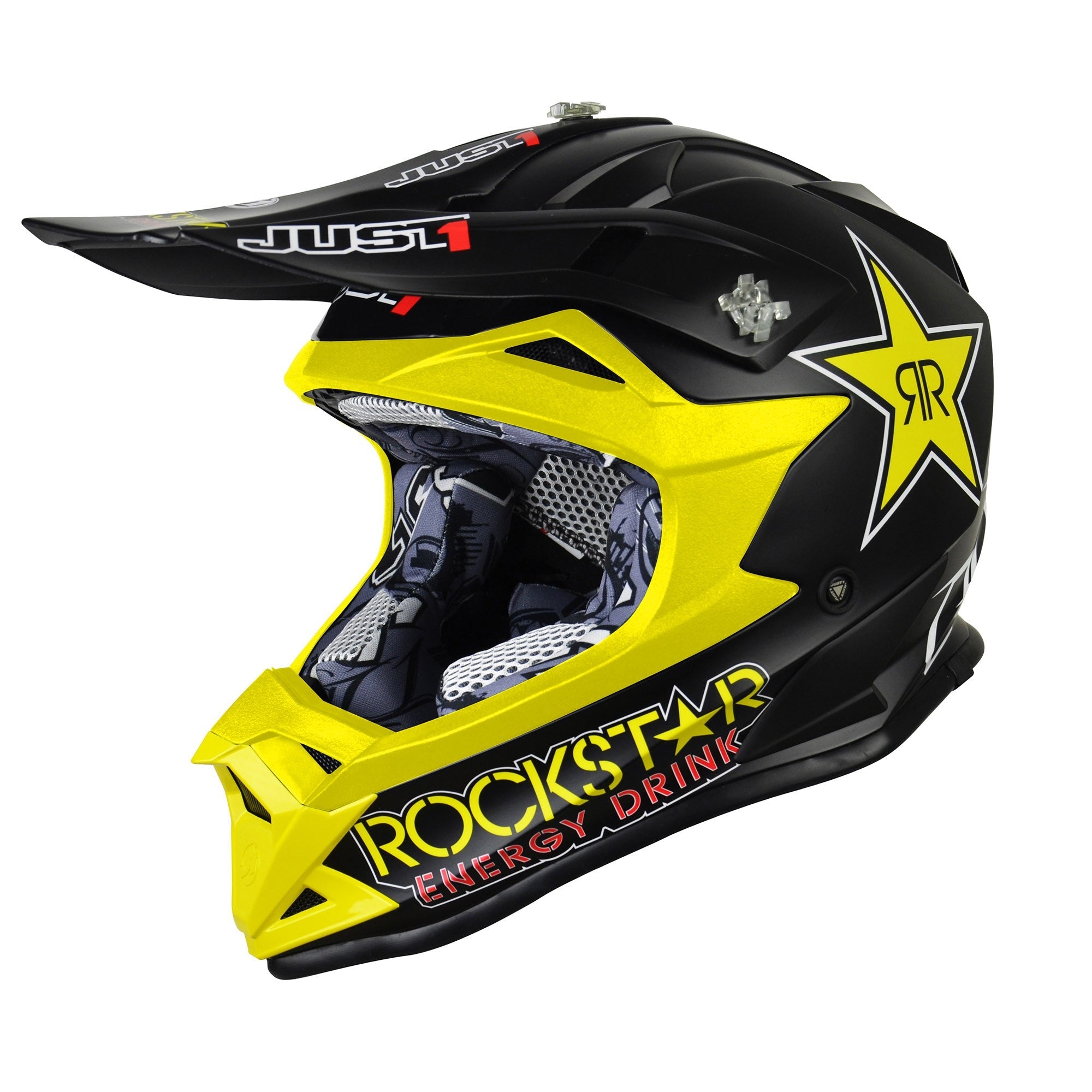 Just1 J32 Rockstar ACU Gold Kids MX Helmet Black / Yellow