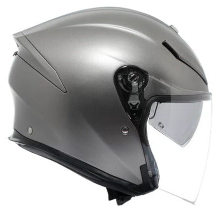 AGV K5 Jet Evo Solid Open Face Helmet Luna Grey - FREE UK Shipping, FREE 365 Day Returns | Moto Central