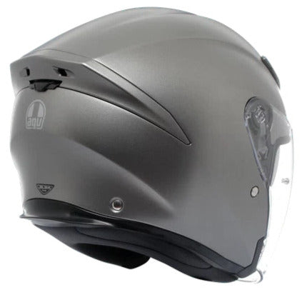 AGV K5 Jet Evo Solid Open Face Helmet Luna Grey - FREE UK Shipping, FREE 365 Day Returns | Moto Central