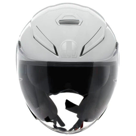 AGV K5 Jet Evo Solid Open Face Helmet Stelvio White - FREE UK Shipping, FREE 365 Day Returns | Moto Central