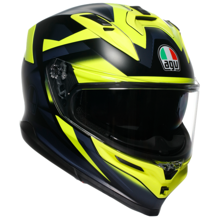 AGV K7 Glimpse Full Face Helmet Black / Fluo Yellow