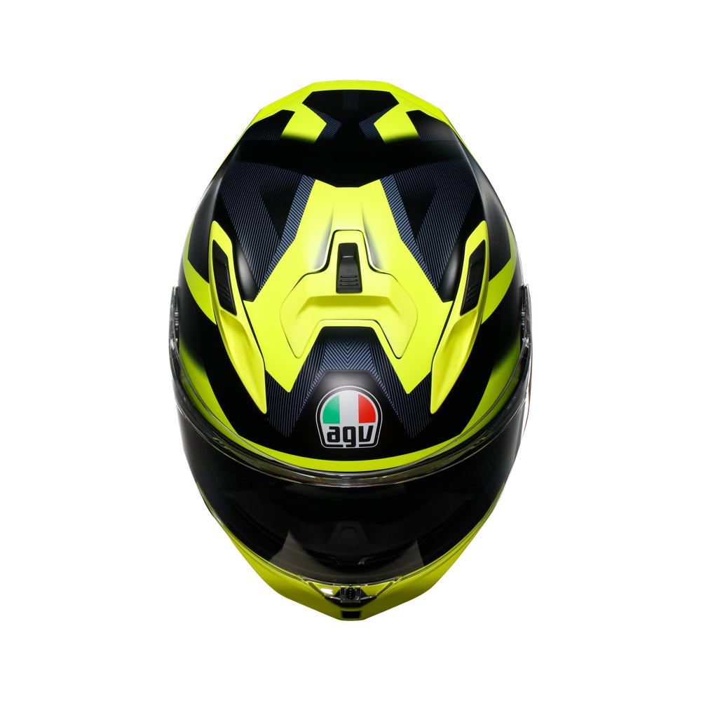 AGV K7 Glimpse Full Face Helmet Black / Fluo Yellow