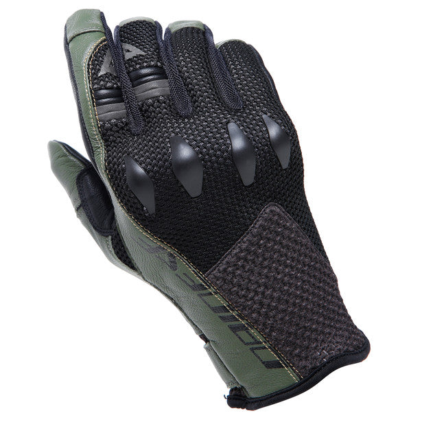 Dainese Karakum Ergo-Tek Summer Leather Gloves Black / Green