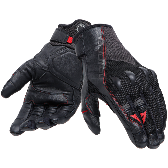 Dainese Karakum Ergo-Tek Magic Connection Summer Leather Gloves Black