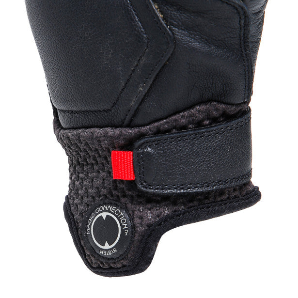 Dainese Karakum Ergo-Tek Magic Connection Summer Leather Gloves Black