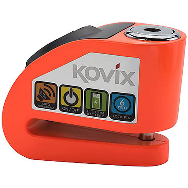 Kovix KD6 Alarmed Disc Lock 6mm Fluo Orange