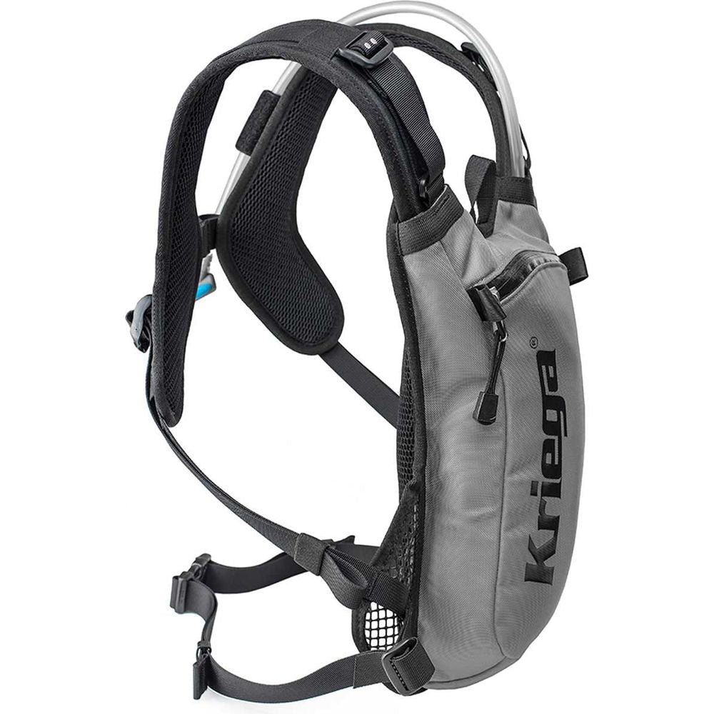 Kriega Hydro 2 Hydration Backpack Silver - 2 Liters - FREE UK Shipping, FREE 365 Day Returns | Moto Central