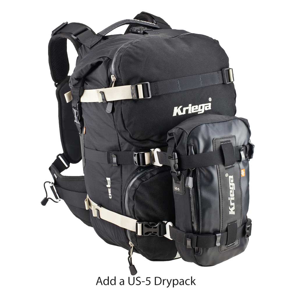 Kriega R30 Backpack Black - 30 Liters - FREE UK Shipping, FREE 365 Day Returns | Moto Central