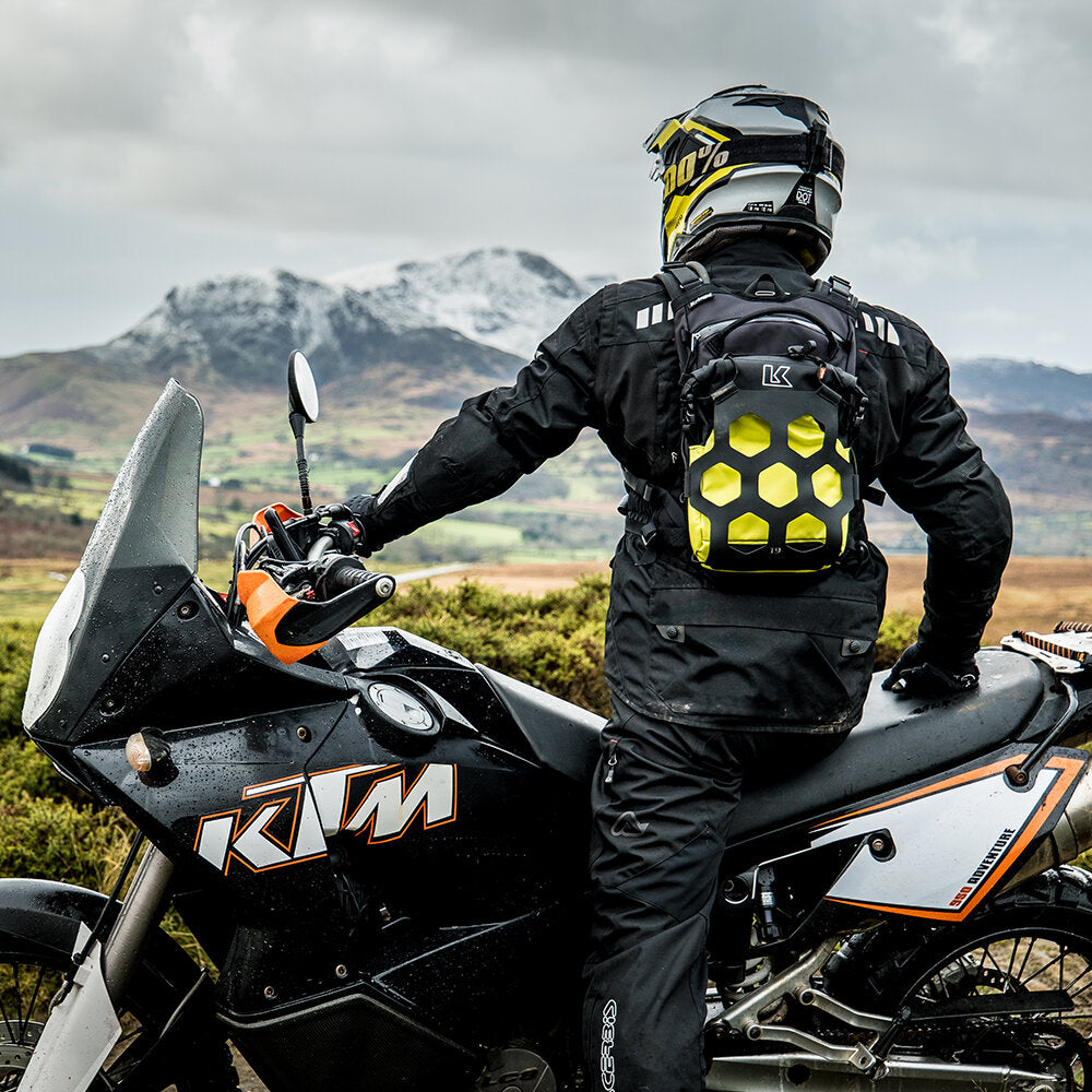 Kriega Trail 9 Adventure Backpack Lime - 9 Liters - FREE UK Shipping, FREE 365 Day Returns | Moto Central