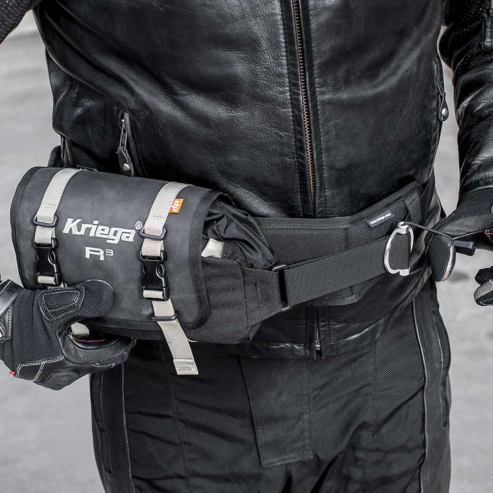 Kriega R3 Waistpack Black - 3 Liters - FREE UK Shipping, FREE 365 Day Returns | Moto Central