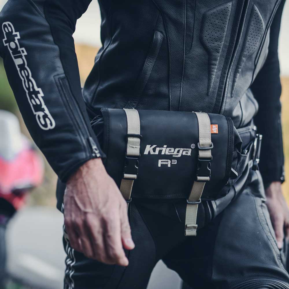 Kriega R3 Waistpack Black - 3 Liters - FREE UK Shipping, FREE 365 Day Returns | Moto Central