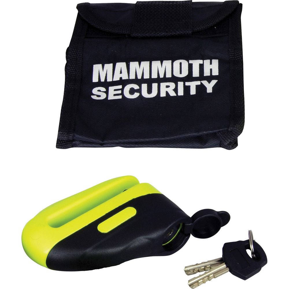 Mammoth Security Disc Lock With Pin Yellow Blast