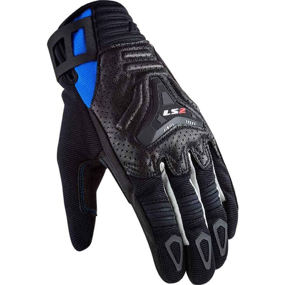 LS2 All Terrain Textile Gloves Black / Blue