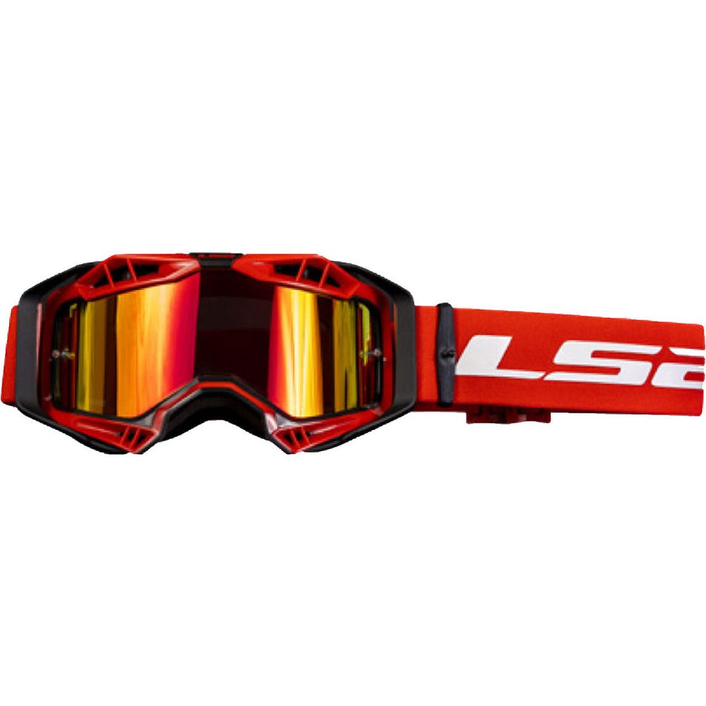 LS2 Aura Goggles Black / Red With Iridium Red Lens