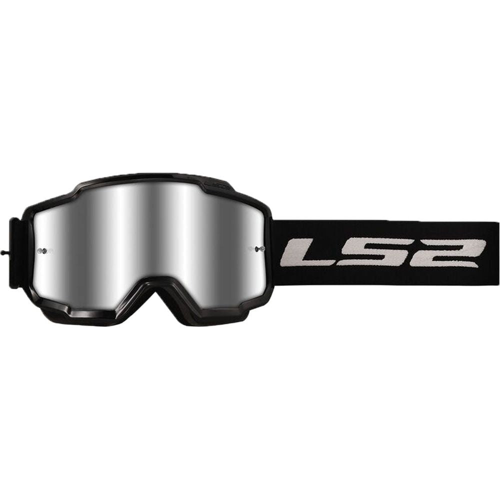 LS2 Charger Goggles Black With Silver Lens