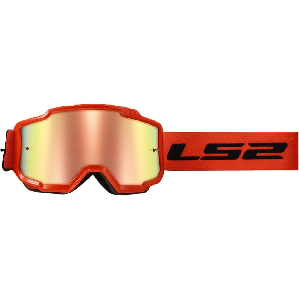 LS2 Charger Goggles Hi-Viz Orange With Iridium Lens