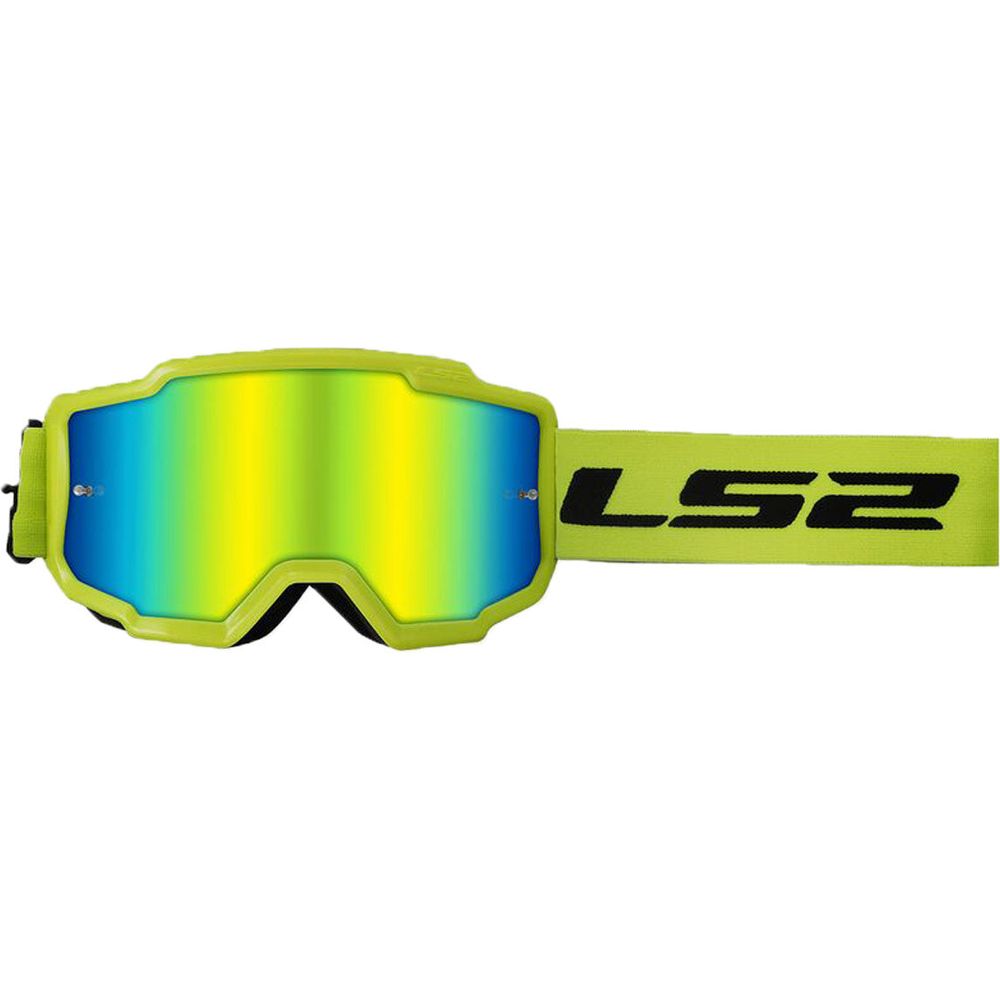 LS2 Charger Goggles Hi-Viz Yellow With Iridium Lens