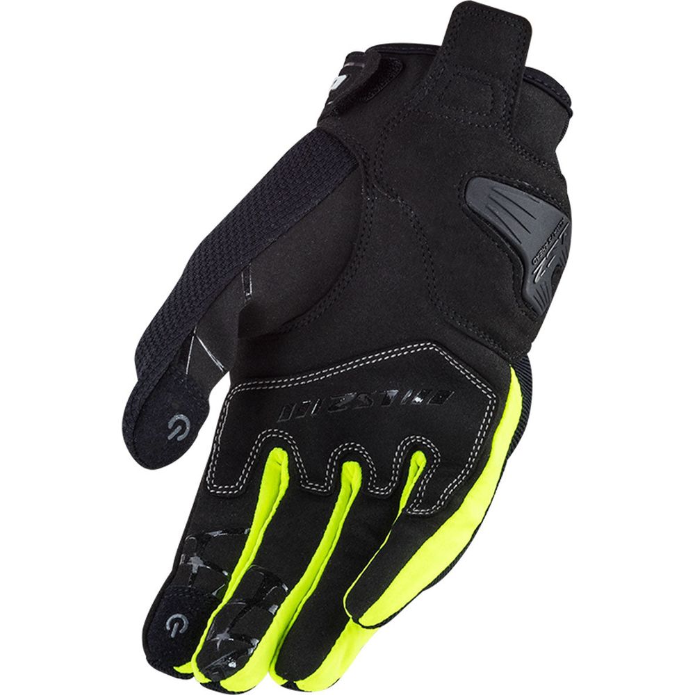 LS2 Dart 2 Textile Gloves Black / Hi-Viz Yellow - FREE UK Shipping, FREE 365 Day Returns | Moto Central