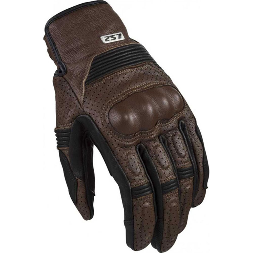 LS2 Duster Leather Gloves Tobacco / Black