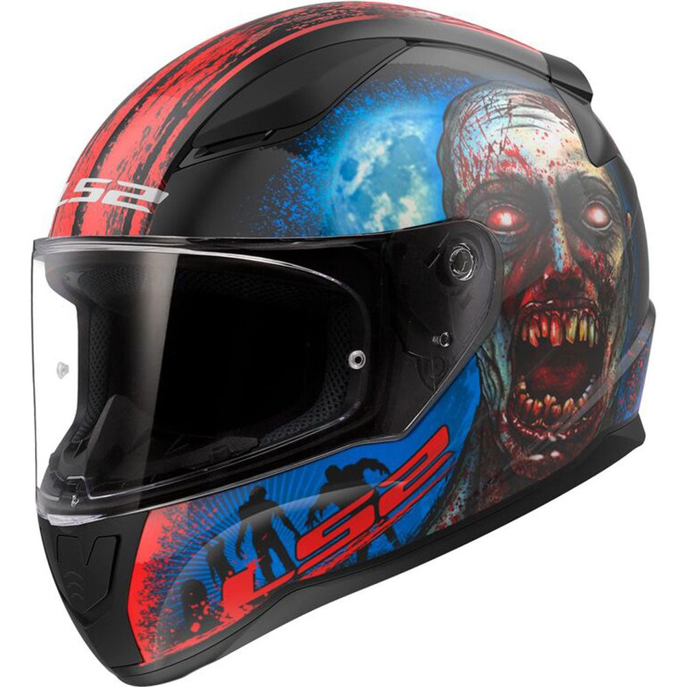 LS2 FF353 Rapid 2 ECE 22.06 Full Face Helmet Zombie Black / Red - FREE UK Shipping, FREE 365 Day Returns | Moto Central