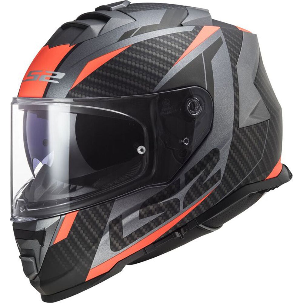 LS2 FF800 Storm 2 ECE 22.06 Full Face Helmet Racer Matt Titanium / Orange