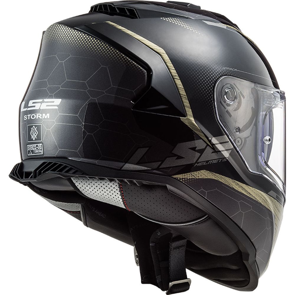 LS2 FF800 Storm Classy Antique Full Face Helmet Gold